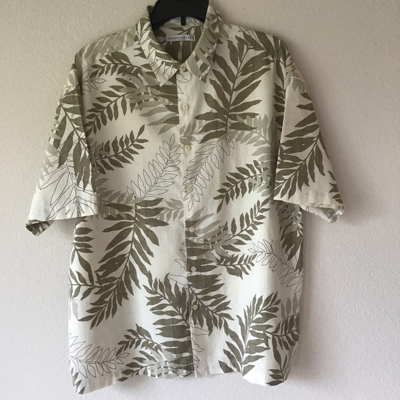 GEOFFREY BEENE XL SHORT SLEEVE TROPICAL SHIRT - Picture 1 of 7